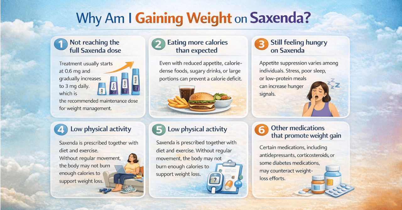 Points Gaining Weight on Saxenda