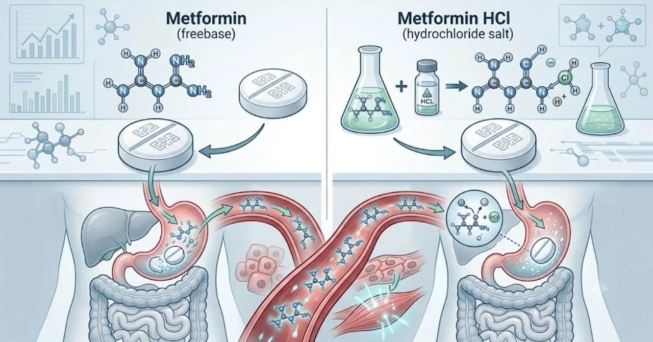 Metformin or Metformin HCl: Are They Different Medications?