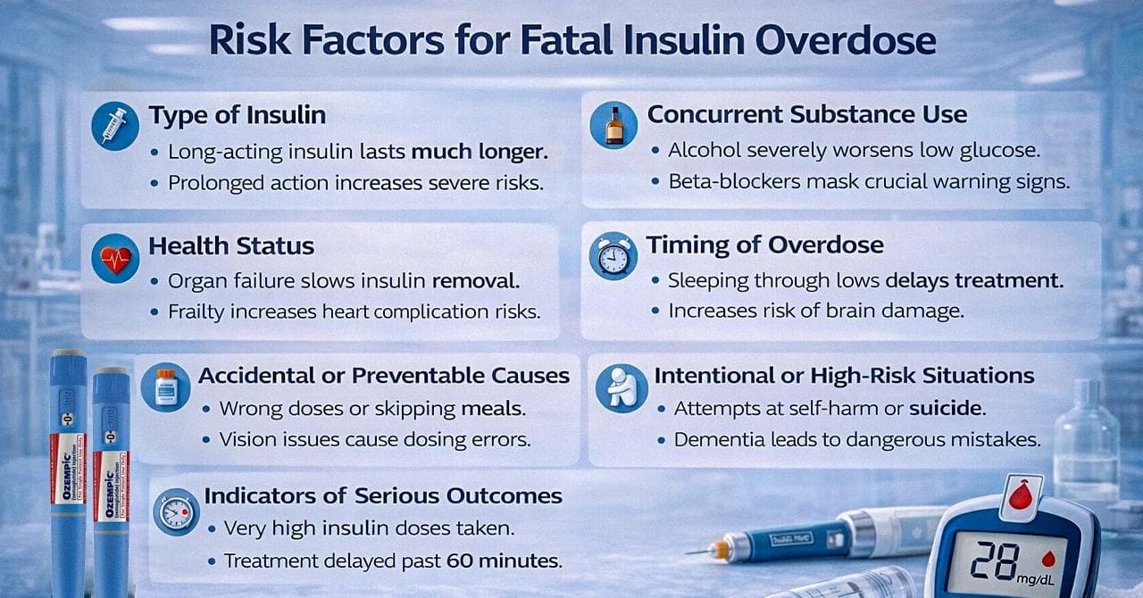 Risk Factors for a Severe or Fatal Insulin Overdose