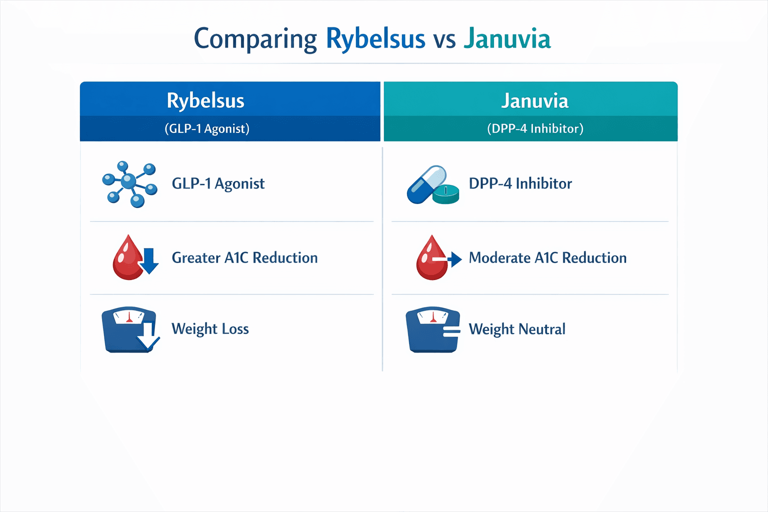 Comparing Rybelsus Vs Januvia