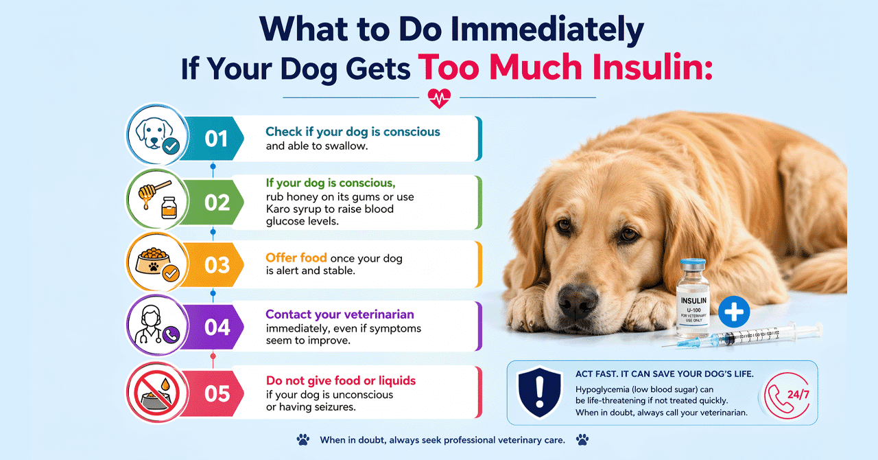 What to Do Immediately If Your Dog Gets Too Much Insulin