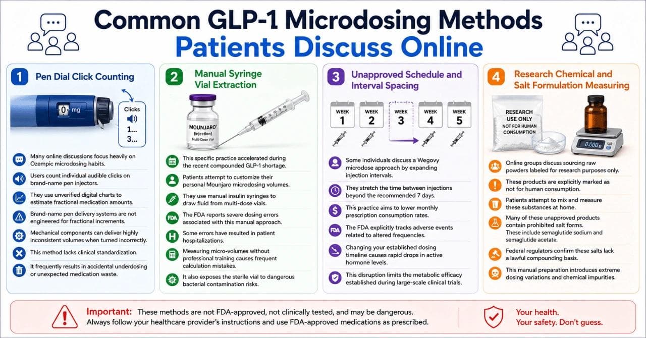 Common GLP-1 Microdosing Methods Patients Discuss Online