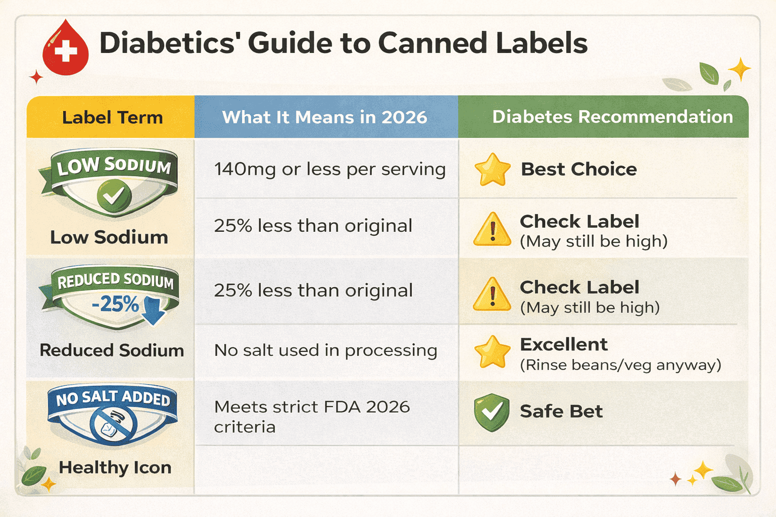 Diabetics' Guide to Canned Labels