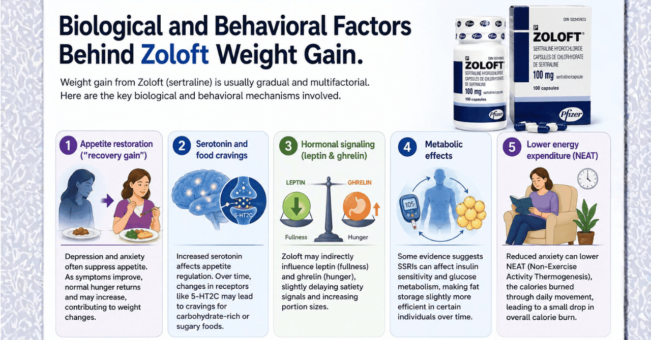 Biological and Behavioral Factors Behind Zoloft Weight Gain