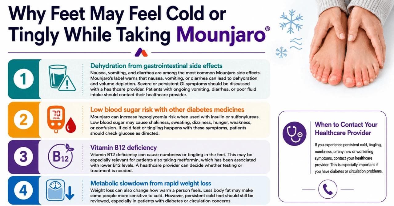Why Feet May Feel Cold or Tingly While Taking Mounjaro