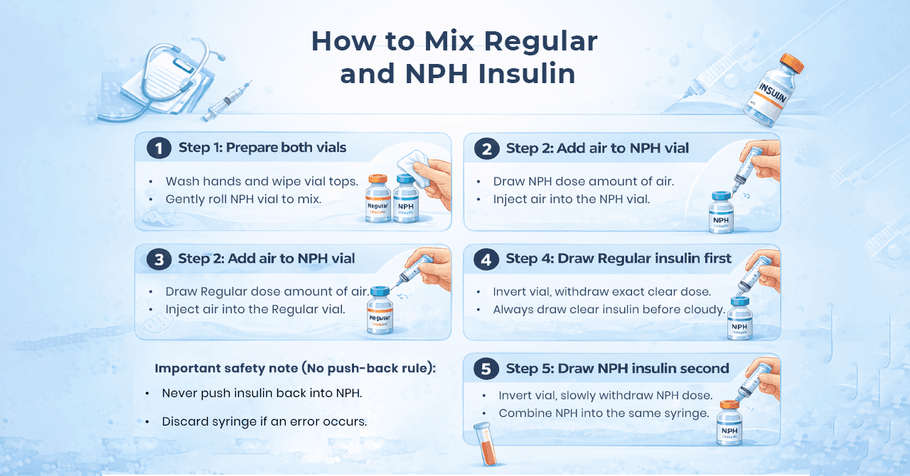 How to Mix Regular and NPH Insulin in One Syringe