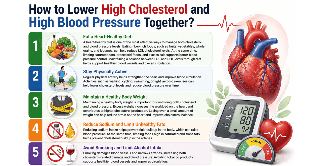 How to Lower High Cholesterol and High Blood Pressure Together?