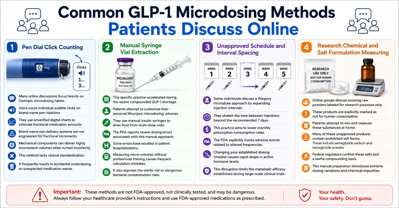 Common GLP-1 Microdosing Methods Patients Discuss Online